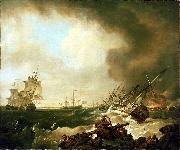 Richard Wright The Battle of Quiberon Bay USA oil painting artist